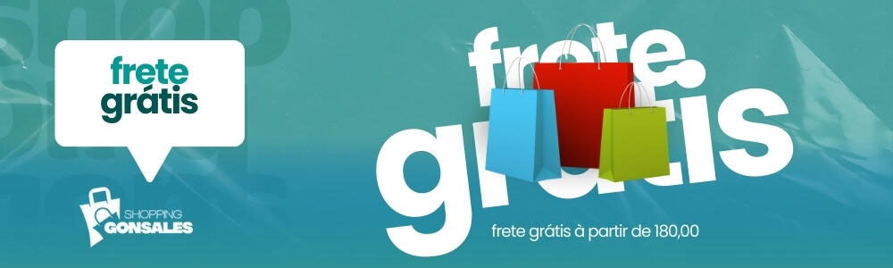 Frete grátis para compras acima de R$180 no Shopping Gonsales.