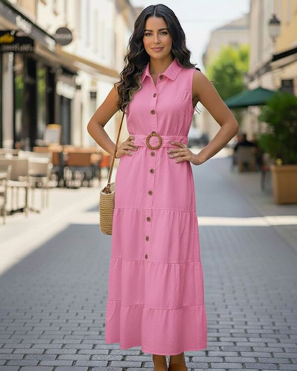 Vestido Alfaiataria de Botão – Elegância Casual com Toque Moderno