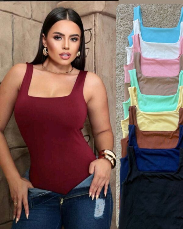 Body Feminino Básico Elegance – Decote Quadrado