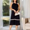 Vestido liso midi - Imagem 2