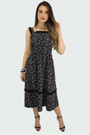 Vestido midi floral