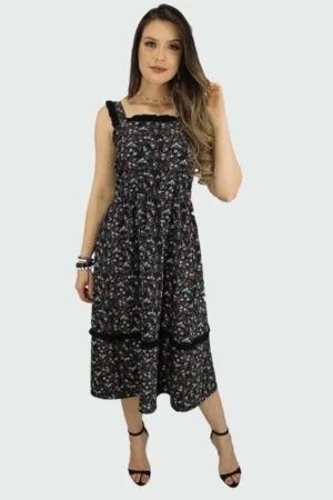 Vestido midi floral