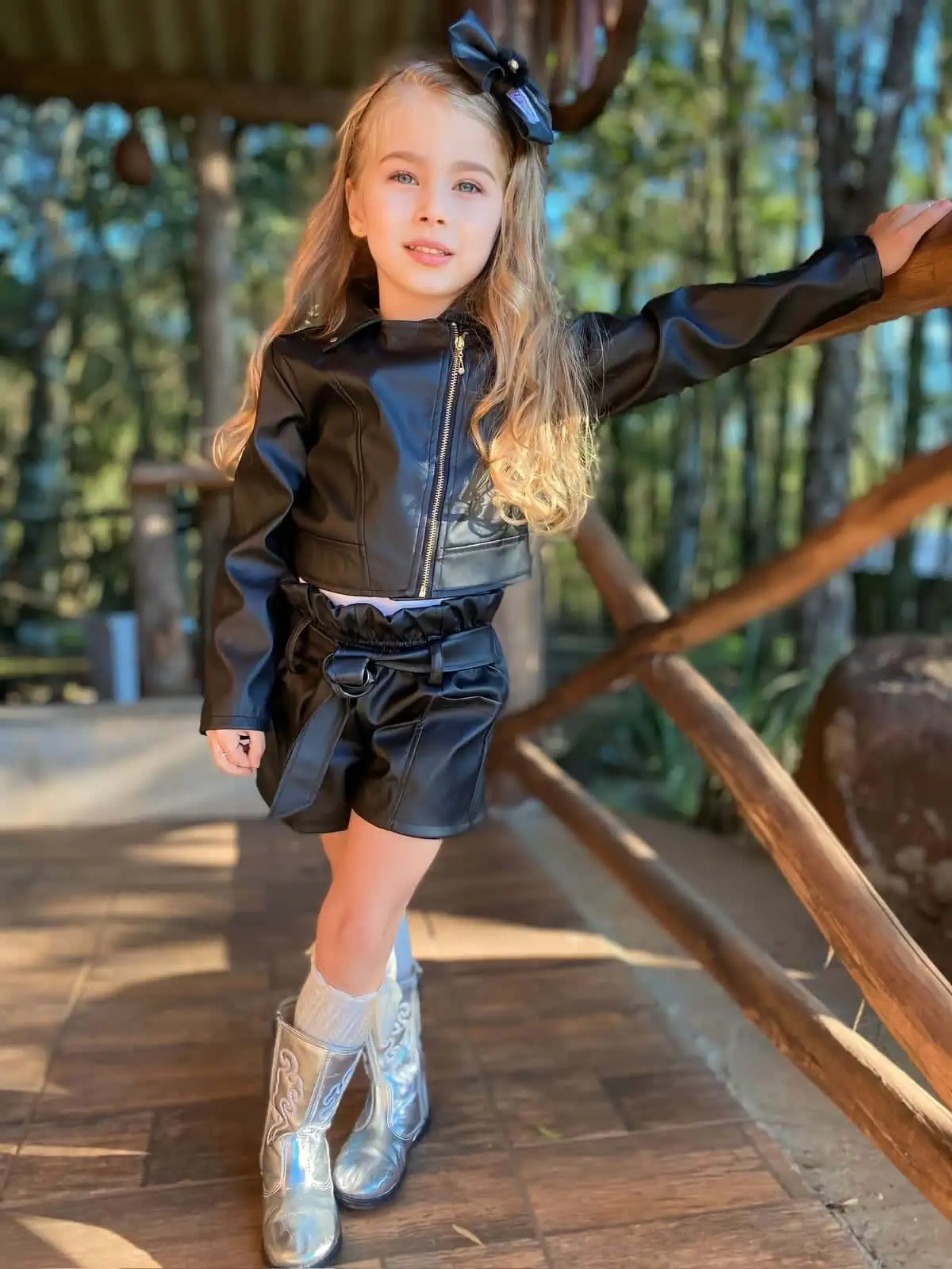 Jaqueta Couro Ecologico Infantil Menina Luxo 2 A 10 Ano