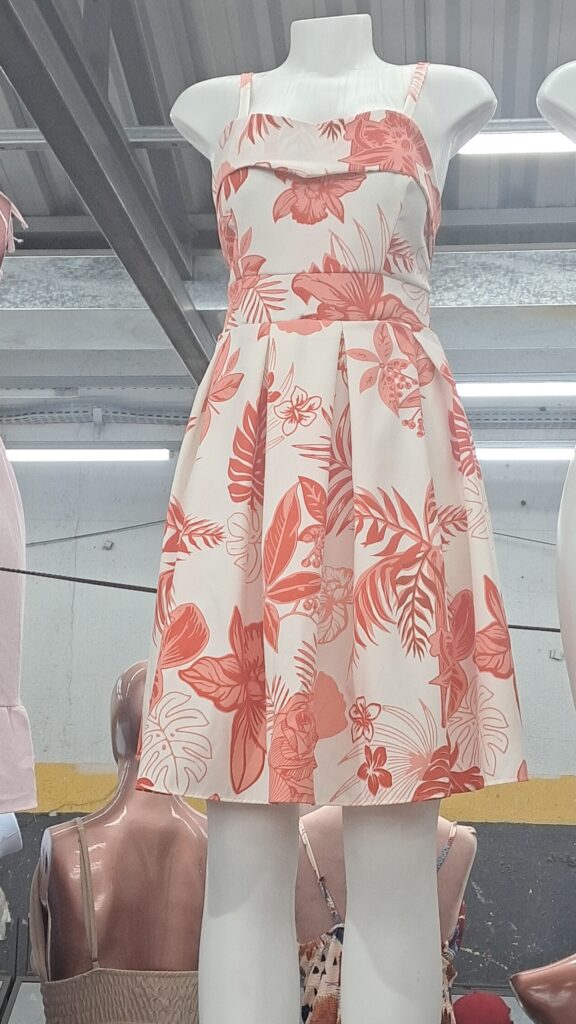 Vestido curto estampado