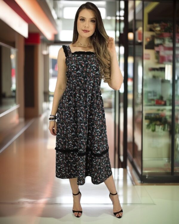 Vestido midi floral
