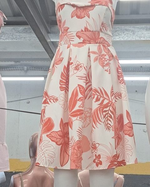 Vestido curto estampado