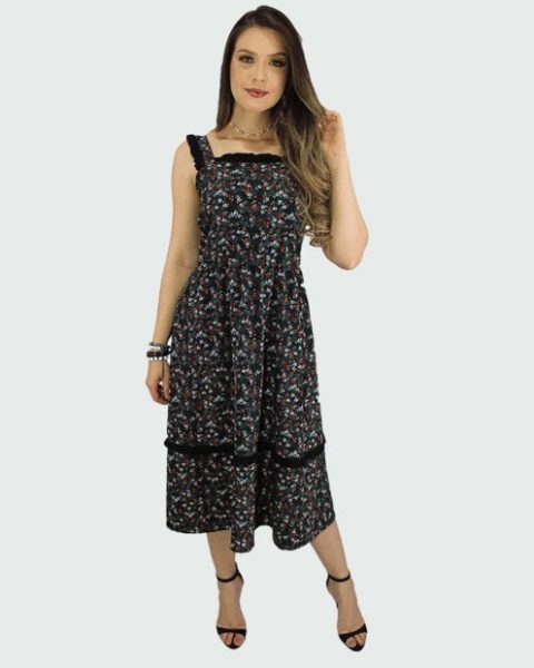 Vestido midi floral
